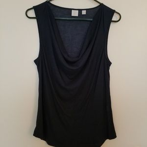 Lounge Rib Knit Cowl Neck Tank Top